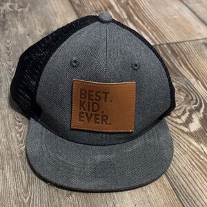 Gray and Black Kids Cap